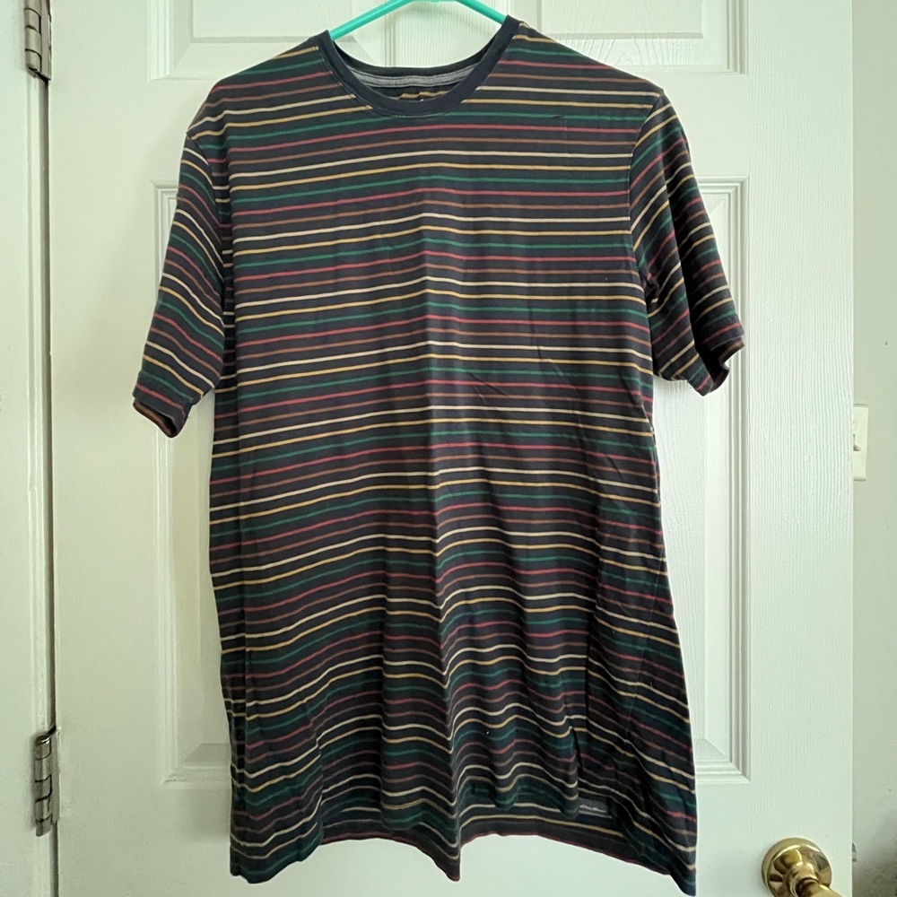 Vintage Eddie Bauer Men’s stripped T-shirt Size Large